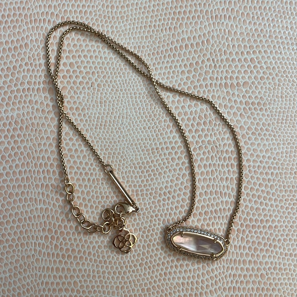 Kendra Scott Elisa Gold Pink Pendant Necklace